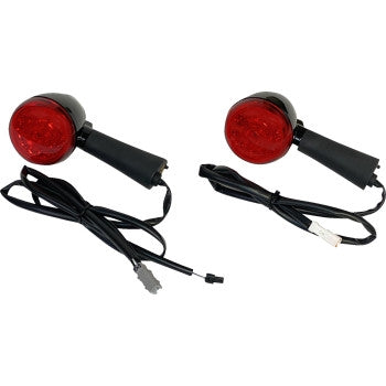 Custom Dynamics PB-INDBOB-RR-BR Probeam Rear LED Turn Signal for Indian - Chrome Finish/Red Lens