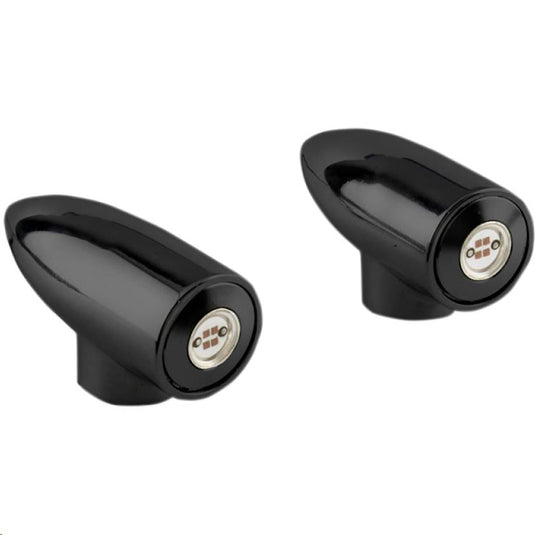 Paul Yaffe Originals LB-F-AMB-B Lightning Bullet LED Marker Lights - Front - Gloss Black - Amber LED
