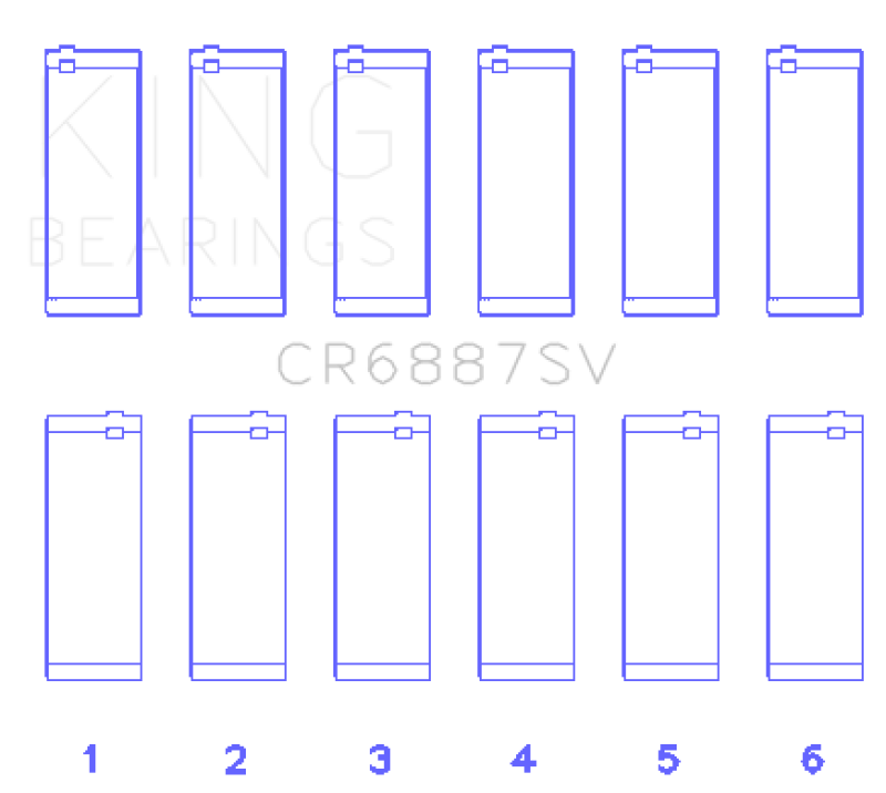 Load image into Gallery viewer, King Engine Bearings CR6887SV KING Performance Rod Bearings
