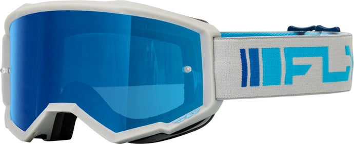 Silver/Blue / Dark Blue Mirror Smoke Lens