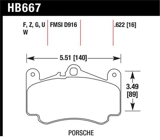 Hawk Performance HB667F.622 HAWK HPS Brake Pad Sets