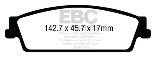 Ebc DP43022R EBC Yellowstuff Brake Pad Sets