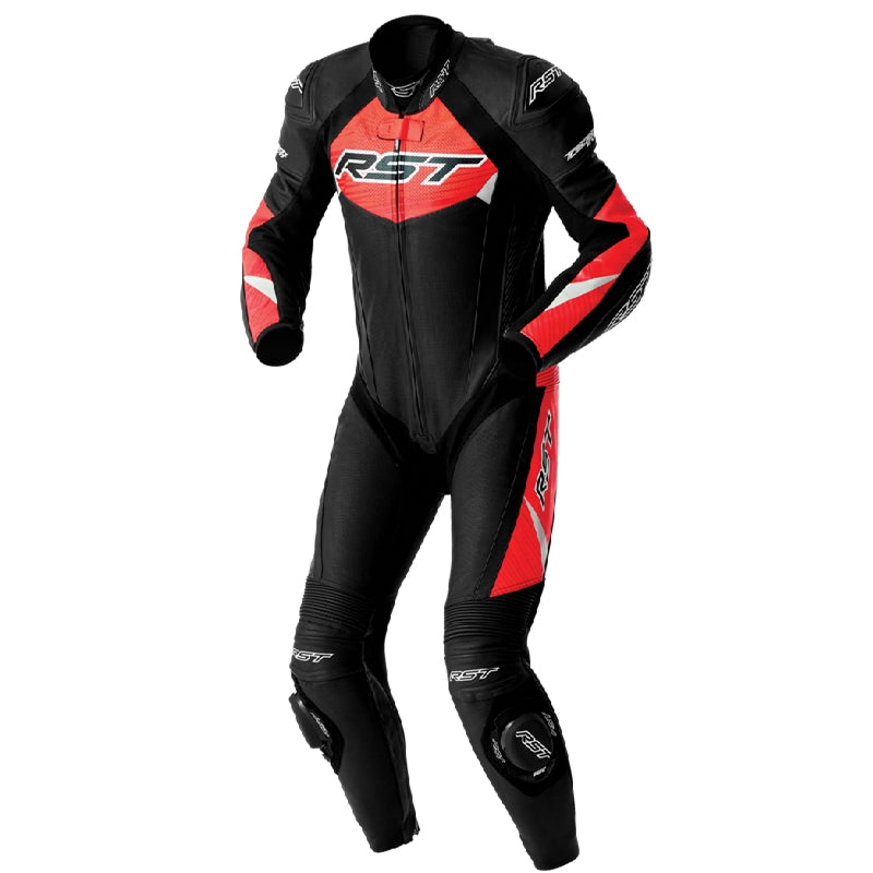 Load image into Gallery viewer, Rst Tractech EVO D30 Leather Suit (Small, Black/Flo Red)
