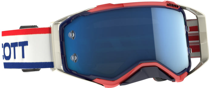 White/Blue Retro / Blue Chrome Works Lens