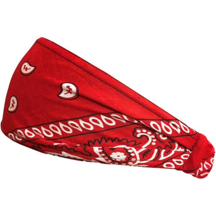 Red Ground White/Back Paisley