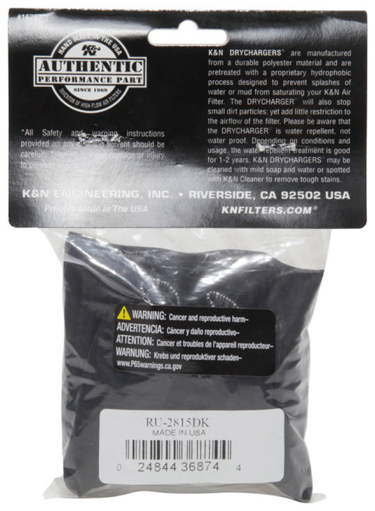 K&N Engineering RU-2815DK KN DryCharger Air Filter Wrap