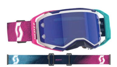 Stealth Black/Radiant Pink / AMP Blue Chrome Lens