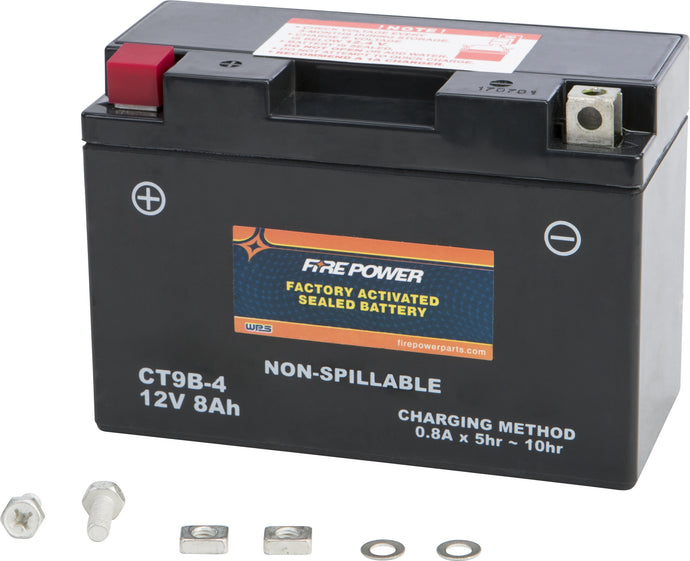 Fire Power CT9B-4 Factory Activated Maintenance Free Sealed Battery