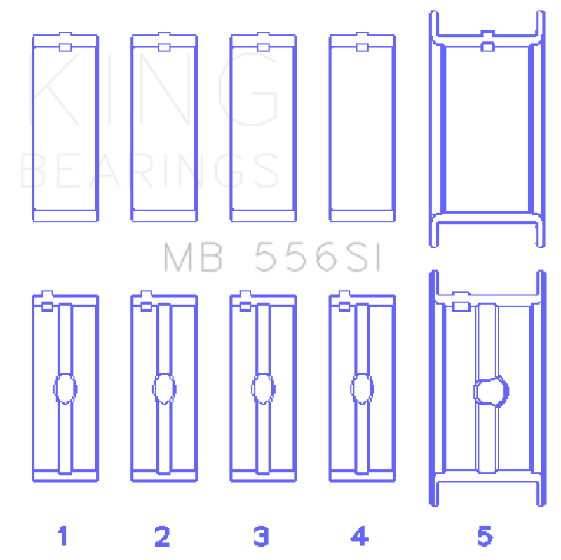 Load image into Gallery viewer, King Engine Bearings MB556SI040 KING Main Bearings
