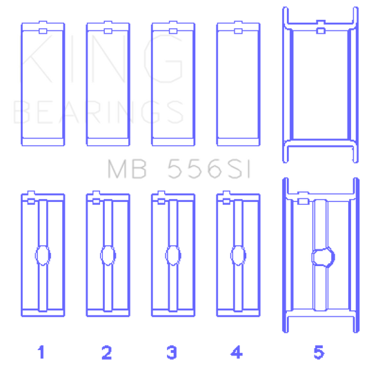 King Engine Bearings MB556SI040 KING Main Bearings