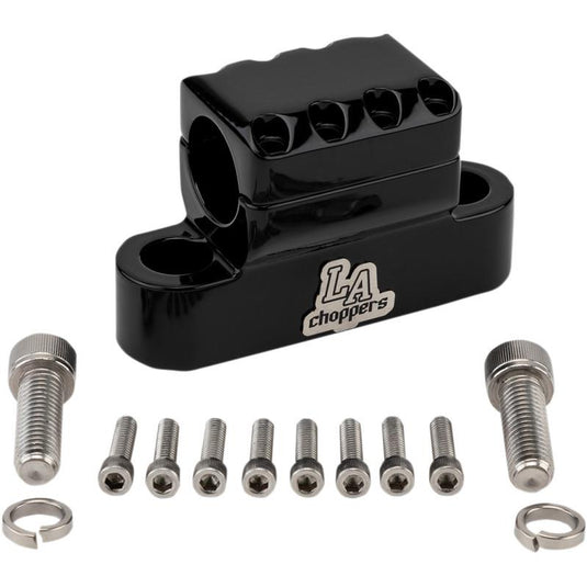 La Choppers LA-7335-XXCB Clamps for Kage Fighter Handlebars - Gloss Black