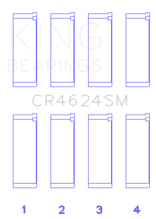 King Engine Bearings CR4624SM0.25 KING Connecting Rod Bearings