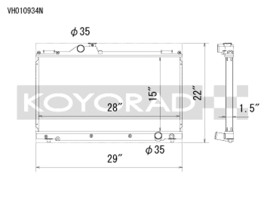 Koyo VH010934N KOY Racing Radiators