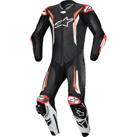 Alpinestars GP Tech v5 1-Piece Leather Suit (38, Black/White/Red Fluo)