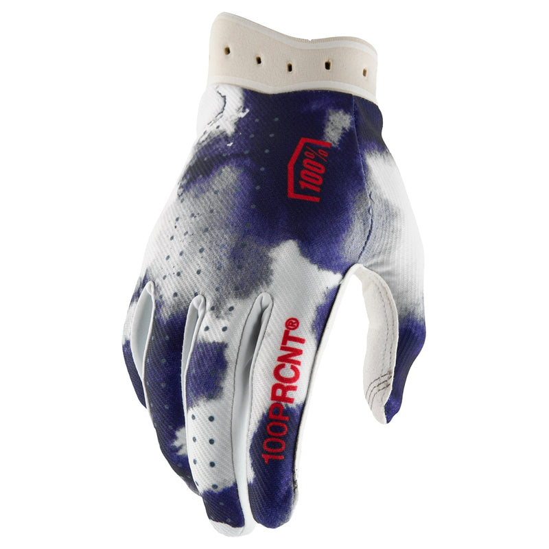 Load image into Gallery viewer, 100% iTrack 2 Gloves (Medium, Blue/White)
