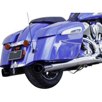 S&S Cycle 550-1077 4in. Slip-On Mufflers - Fishtail Chrome