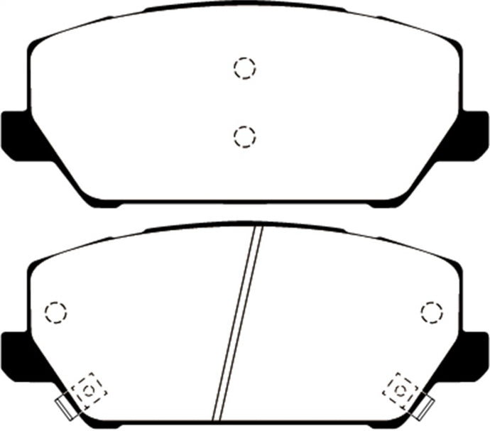 Ebc DP42343R EBC Yellowstuff Brake Pad Sets