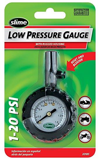 Slime 20049 Dial Gauge with Bleed Valve - 5-60 PSI - Chrome