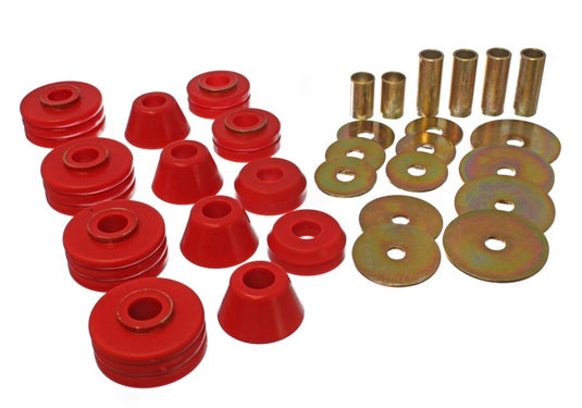 Energy Suspension 3.4109R ES Body Mounts - Red