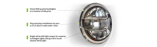 Dv8 Offroad HLCJL-01 DVE Headlights
