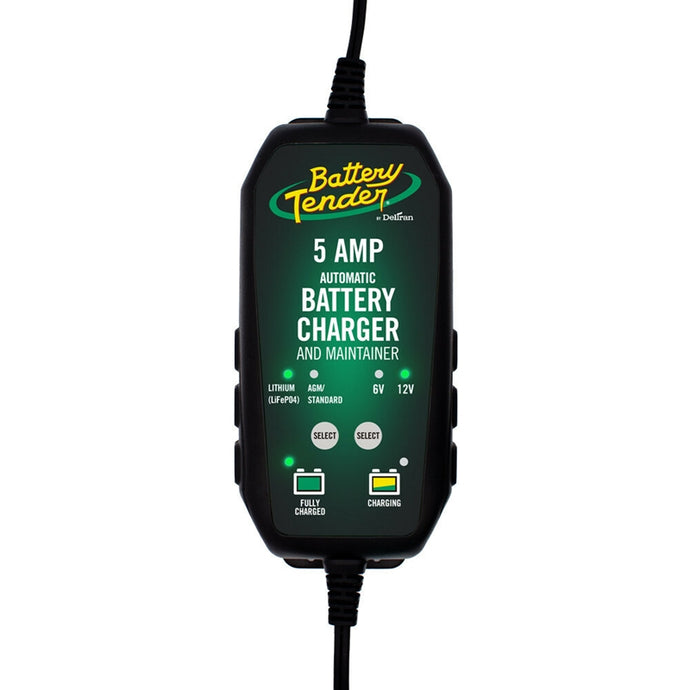 Battery Tender 022-0186G-DL-WH High Efficiency Power Tender Plus Charger - 5 amp