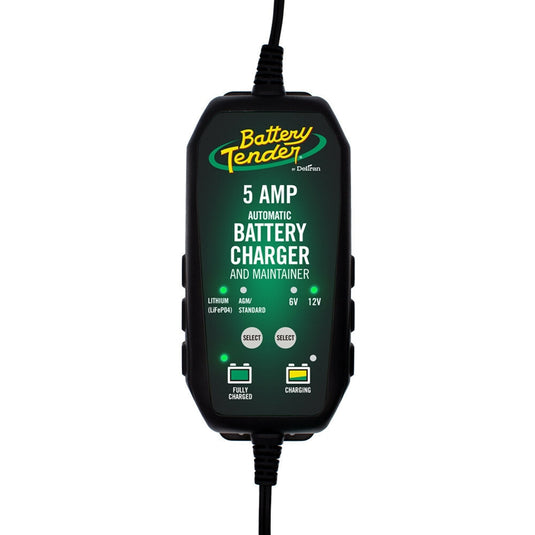 Battery Tender 022-0186G-DL-WH High Efficiency Power Tender Plus Charger - 5 amp