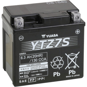 Yuasa YUAM727ZS Factory Activated Maintenance Free Battery - YTZ7S