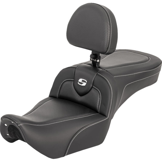 Saddlemen 822-11-185BR Roadsofa CF Seat with Driver Backrest