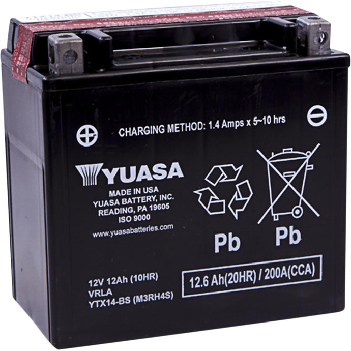Yuasa YUAM3RH4S Maintenance Free Battery - YTX14-BS