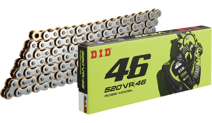 D.I.D M520VR46SG110 520 VR46 X-Ring Chain - Silver/Gold - 110 links