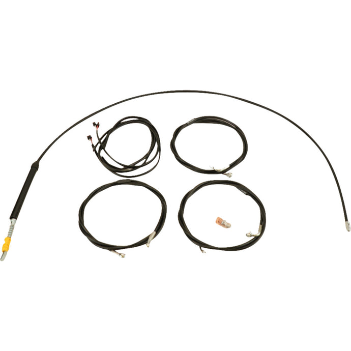 La Choppers LA-8059KT3-16B Complete Plug and Play Cable Kit - 15in.-17in. - Black