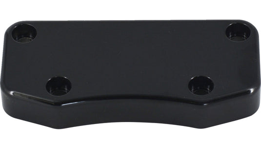 Wild 1 WO505GB Smooth Billet Top Handlebar Clamp with Exposed Mounting Bolts - Gloss Black