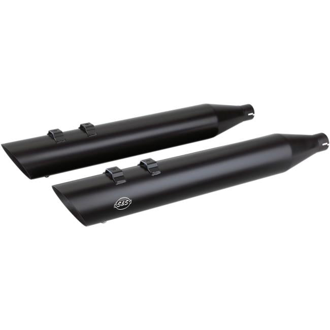 S&S Cycle 550-0692 4in. Touring Slip-On - Black