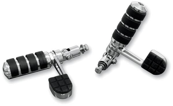 Rivco Products PEGSHR Anti-Vibration Highway Pegs w/ Heel Rest - Chrome