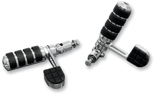 Rivco Products PEGSHR Anti-Vibration Highway Pegs w/ Heel Rest - Chrome