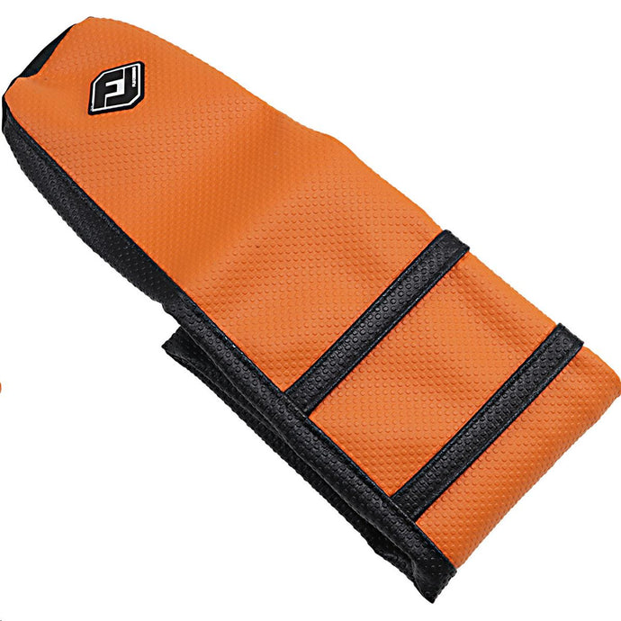 Flu Designs Inc. 55508 Pro Rib Seat PRS Cover - Black/Orange/Black