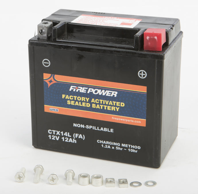 Fire Power CTX14L-BS(FA) Factory Activated Maintenance Free Sealed Battery