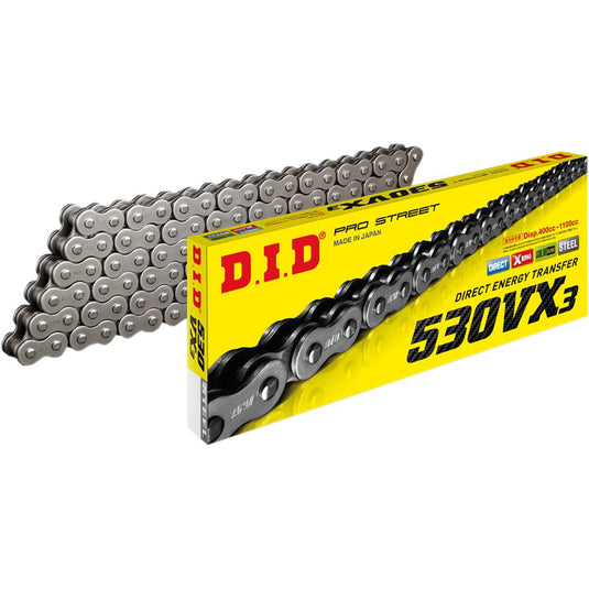 D.I.D 530VX3X120ZB 530VX3 X-Ring Series Chain - 120 Links - Natural