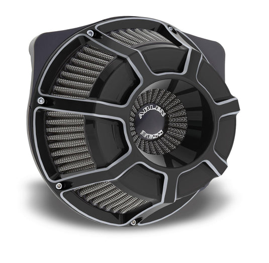 Arlen Ness 18-935 Inverted Series Air Cleaner Kit - Bevelled - Black