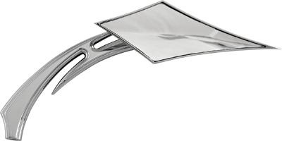 Harddrive M60-6293TR Universal Scorpion Mirror w/Tribal Raised Rib Stem - Chrome - Left/Right