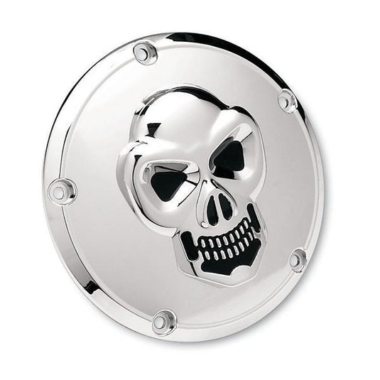 Drag Specialties 1902-0061 3-D Skull Derby Cover - Chrome