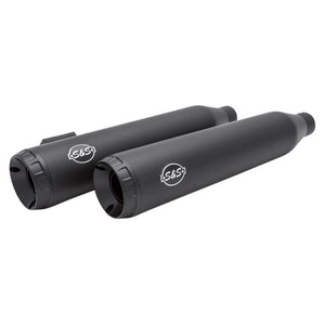 S&S Cycle 550-0725 Grand National Slip-On Mufflers - Black Ceramic