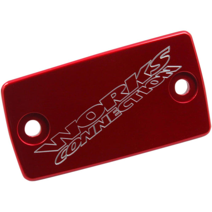 Works Connection 21-006 Anodized Billet Aluminum Front Brake Reservoir Cover - Red