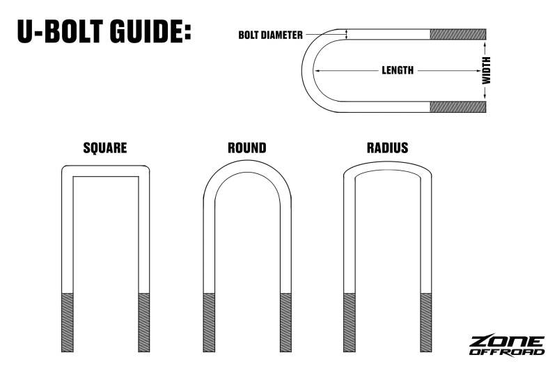 Load image into Gallery viewer, Zone Offroad UBT4049 ZOR U-Bolts
