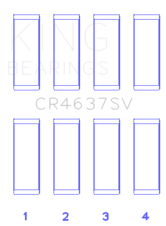 King Engine Bearings CR4637SV KING Connecting Rod Bearings