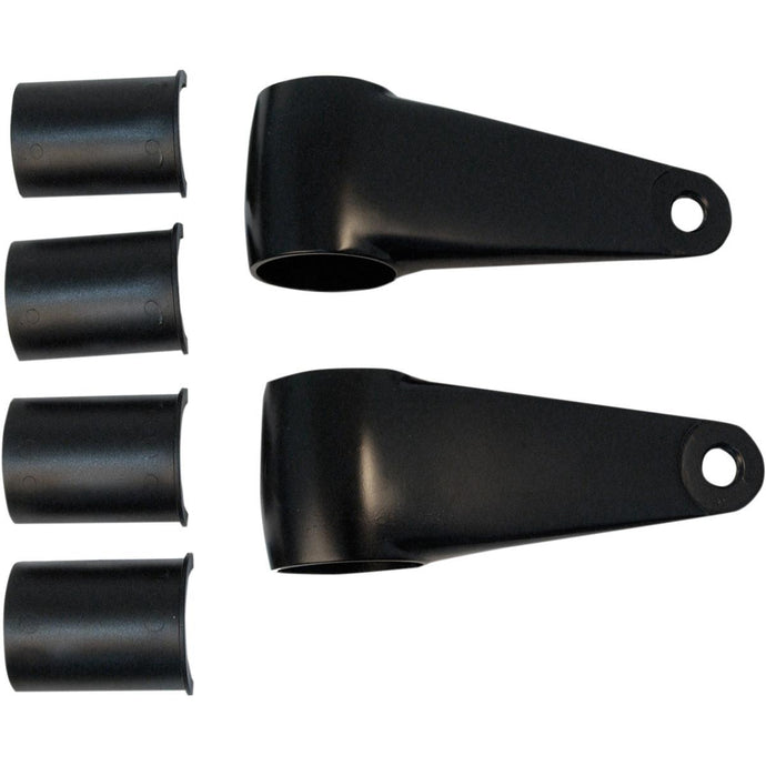 Emgo 66-35832 Cast Aluminum Headlamp Mounting Brackets - Satin Black