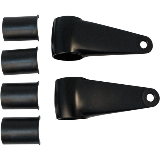 Emgo 66-35832 Cast Aluminum Headlamp Mounting Brackets - Satin Black