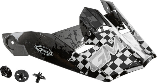 G-Max Visor with Screws for MX-46Y Anim8 Helmets - Dark Silver/Black  - YS-YL
