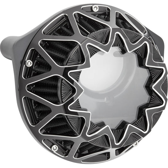 Arlen Ness 600-234 Crossfire Air Cleaner - Black Anodized with Machined Accents