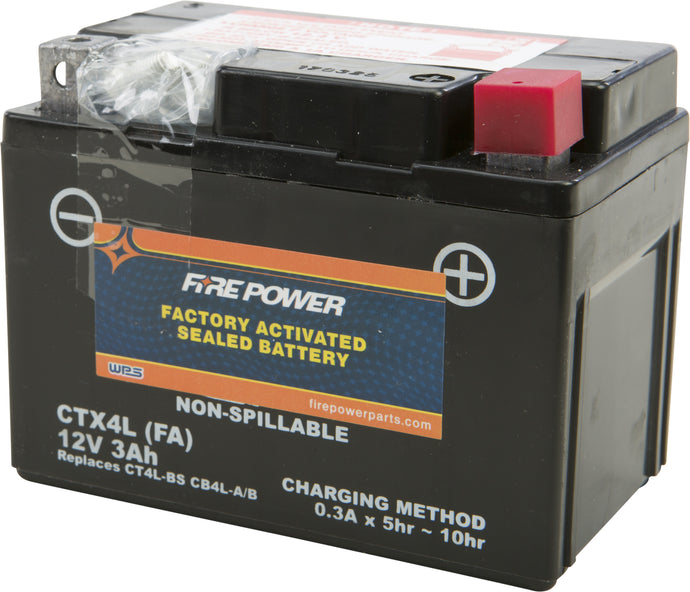 Fire Power CTX4L-BS(FA) Factory Activated Maintenance Free Sealed Battery
